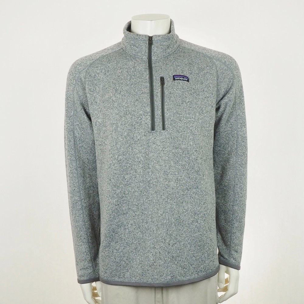 Patagonia Better Sweater 1/4-Zip Pullover Fleece Jacket Mens Large Gray Outdoor